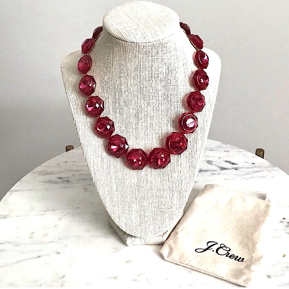 J. CREW Necklace Crystals Gemstones Gorgeous RARE New With Tag - Picture 3 of 10